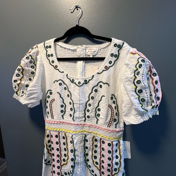 Böhme White Embroidered Dress - Picture 2 of 12